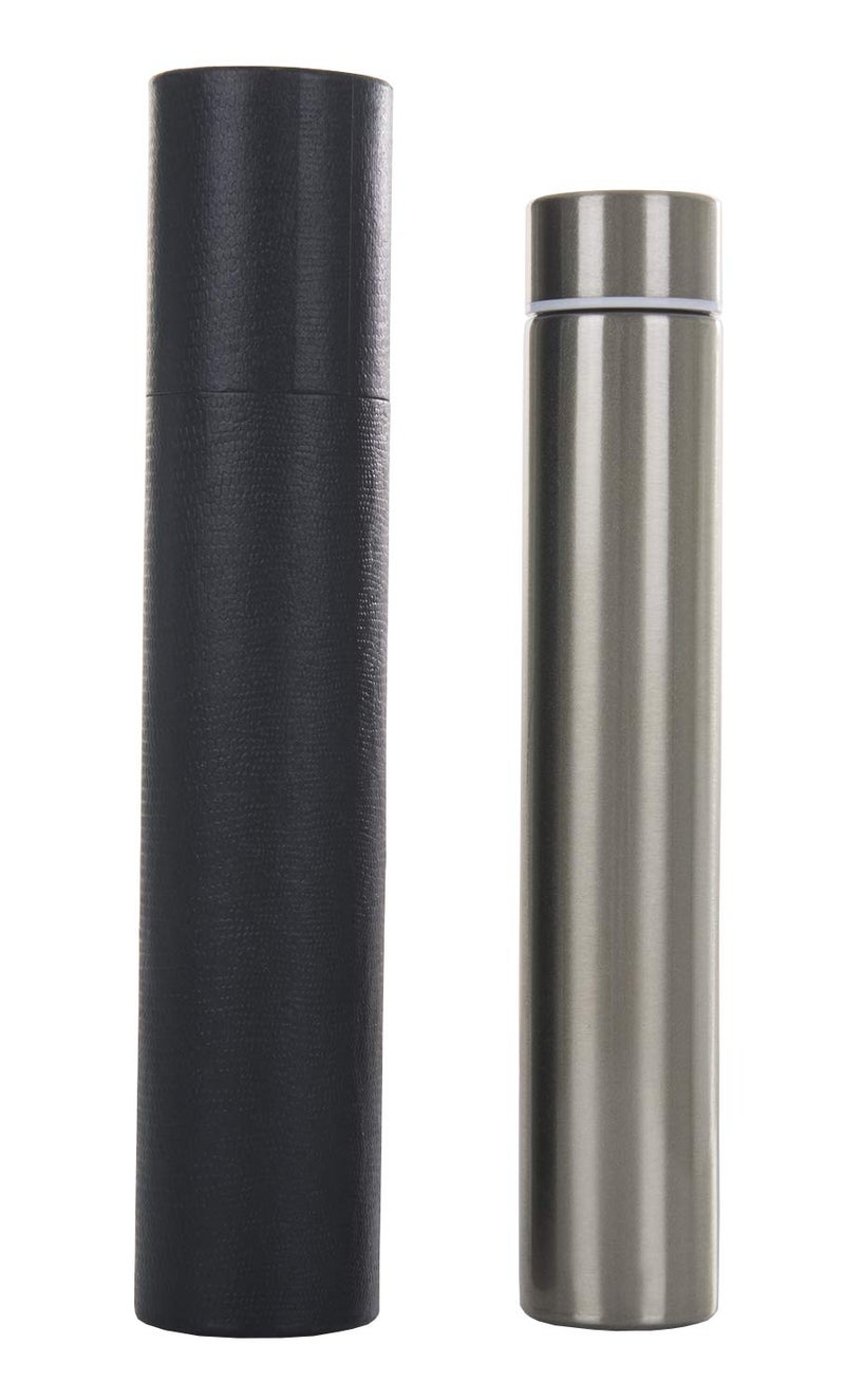 ChezMax Slim Thin Stainless Steel Vacuum Insulated Water Bottle Leak Proof Eco-Friendly Travel Cup Sports Drink Bottle 8.8OZ Silvery - Image 1